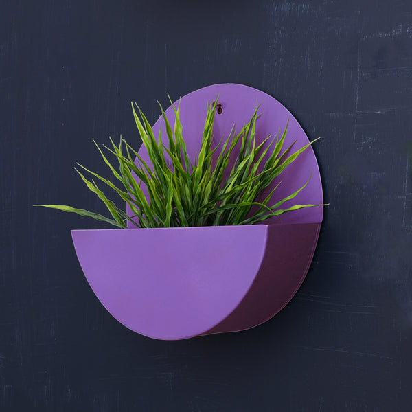 "Lunar" Hanging Metal Mounted Wall Planter / Letter Box in 4 Colours 1 BHK Interiors