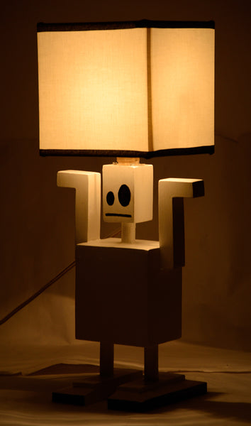 Robert the Robot Handmade Wooden Lamp 1 BHK Interiors