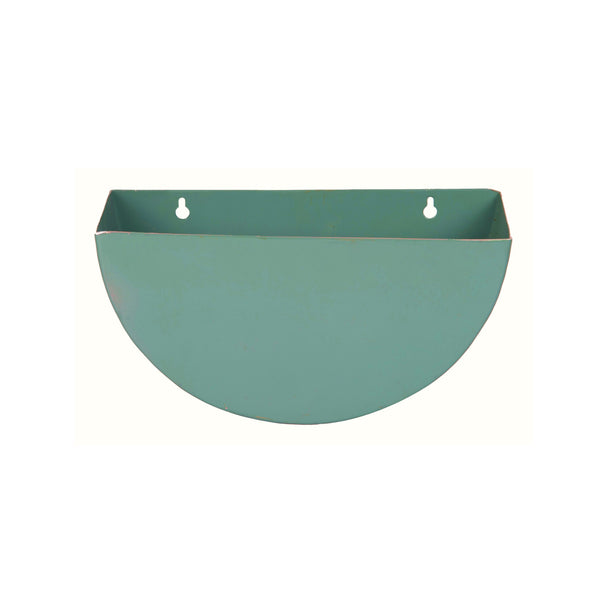 Crescent Metal Mounted Wall Planter in Fern Green 1 BHK Interiors