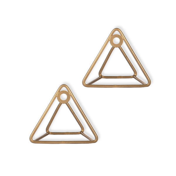 "Mountain Peaks" Metal Hook in Gold 1 BHK Interiors