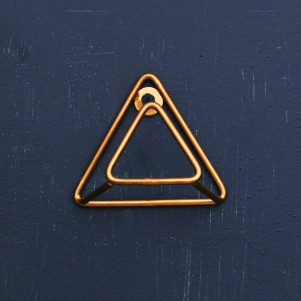 "Mountain Peaks" Metal Hook in Gold 1 BHK Interiors