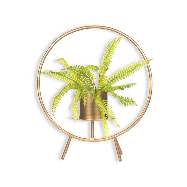 "Sunshine in a Pot" Table Top Planter with Detachable Pot in Gold 1 BHK Interiors