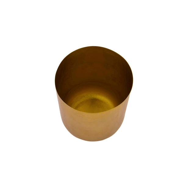 Curved Glossy Metal Table Top Pot / Planter in Rose Gold or Gold 1 BHK Interiors