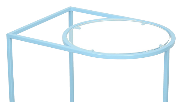 "Mind the Gap" Metal & Acrylic Side Table - Choose from 3 colours 1 BHK Interiors