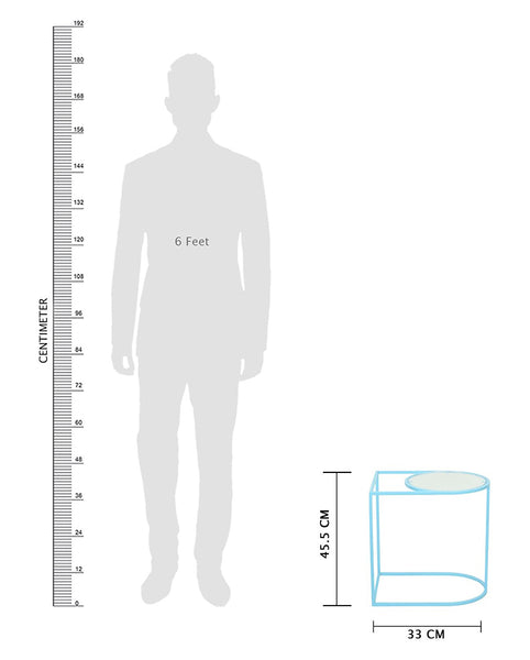 "Mind the Gap" Metal & Acrylic Side Table - Choose from 3 colours 1 BHK Interiors