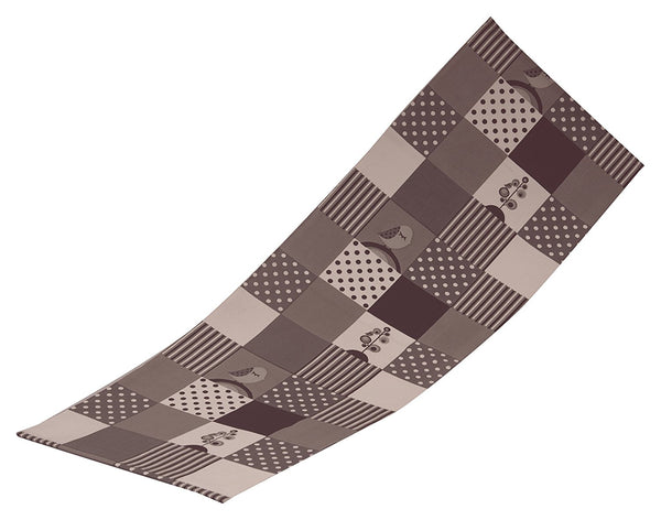 Black & White Bird Patchwork Table Runner 1 BHK Interiors