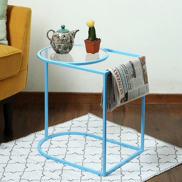 "Mind the Gap" Metal & Acrylic Side Table - Choose from 3 colours 1 BHK Interiors