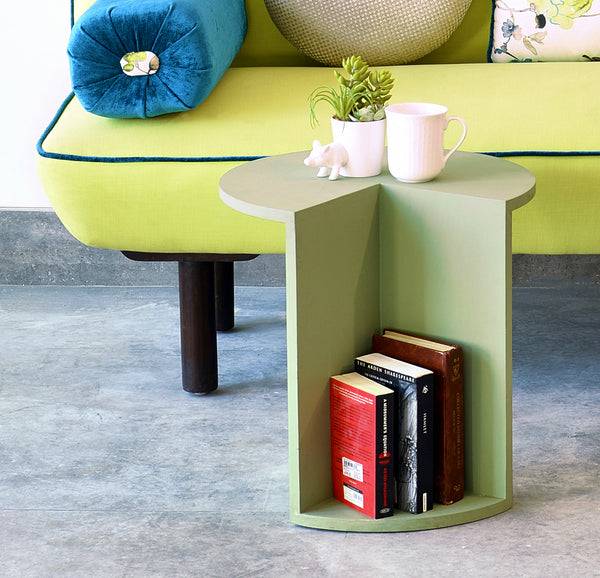 "Piece of Cake" Mini Table with Bookshelf 1 BHK Interiors