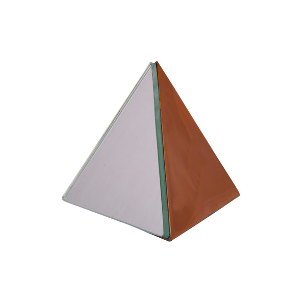 Pyramid Table Mirror Ornament in Gold or Rose Gold Finish 1 BHK Interiors