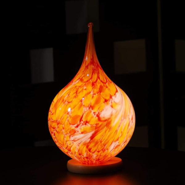 Fire Hand Blown Glass Table Lamp - Made in Germany - Lamp