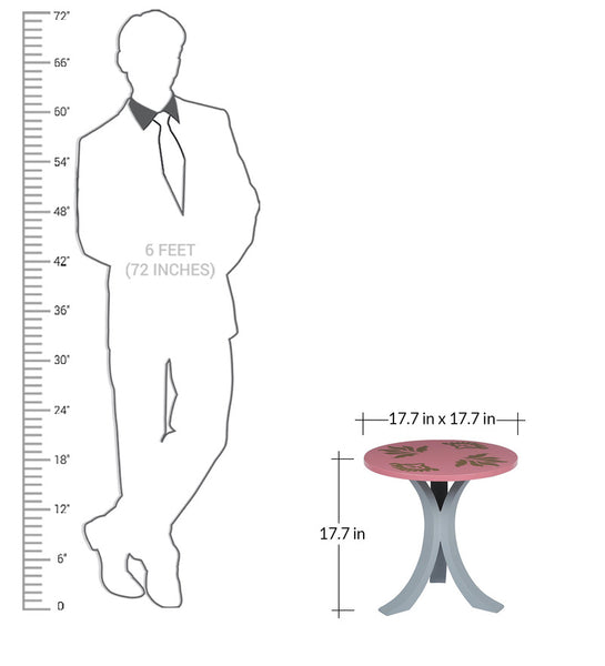 1 BHK x Studio Kohl "Ikat 2" Mini Table / Wall Hanging in Pink & Gold 1 BHK Interiors