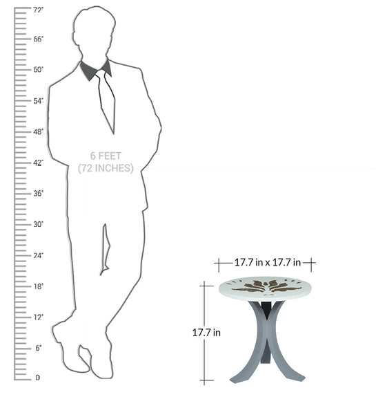 1 BHK x Studio Kohl "Ikat 3" Mini Table / Wall Hanging in White & Gold 1 BHK Interiors