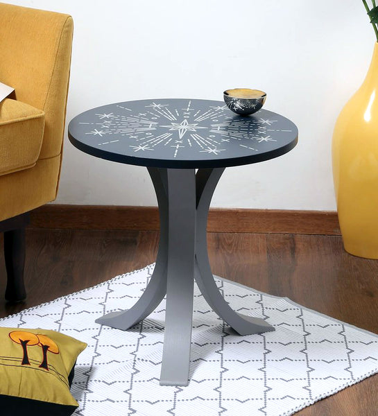 1 BHK x Studio Kohl "Nakshatra" Mini Table / Wall Hanging in Navy Blue & Silver 1 BHK Interiors