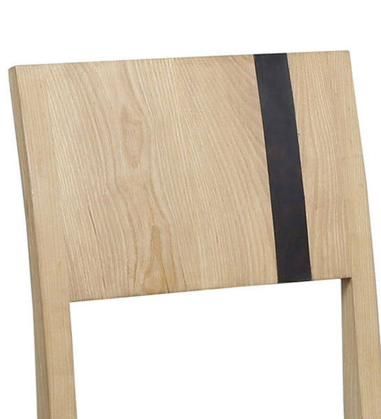 "Slice of Life" Scandinavian Striped Pine & Walnut Chair 1 BHK Interiors