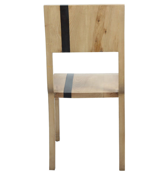 "Slice of Life" Scandinavian Striped Pine & Walnut Chair 1 BHK Interiors