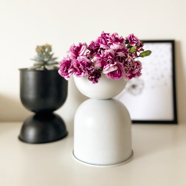 Venus Double Decker Metal Planter / Pot in Matte Finish -