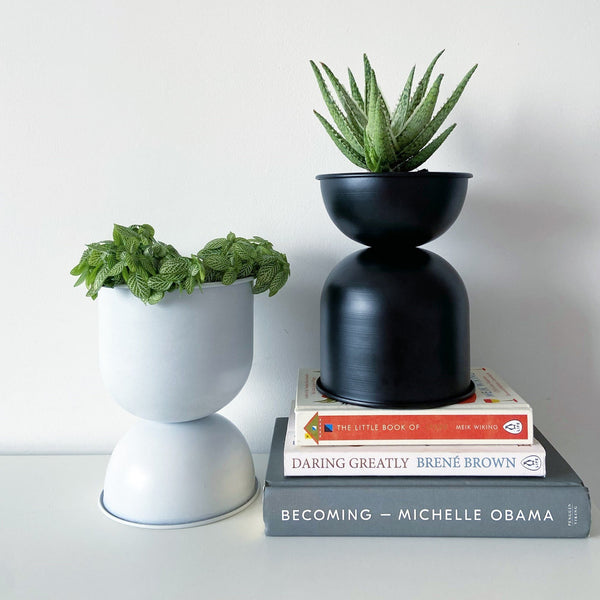 Venus Double Decker Metal Planter / Pot in Matte Finish -