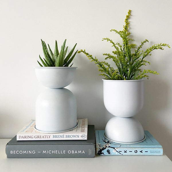 Venus Double Decker Metal Planter / Pot in Matte Finish -