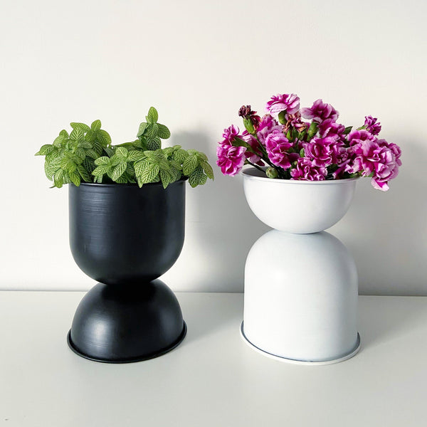Venus Double Decker Metal Planter / Pot in Matte Finish -