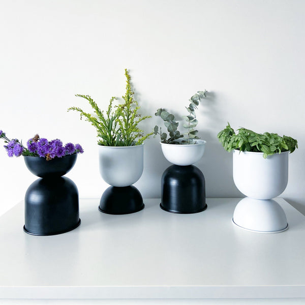 Venus Double Decker Metal Planter / Pot in Matte Finish -