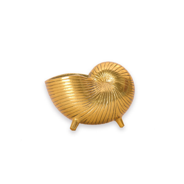 Mini Snail Shell Planter / Pen Stand / Vase in Gold 1 BHK Interiors