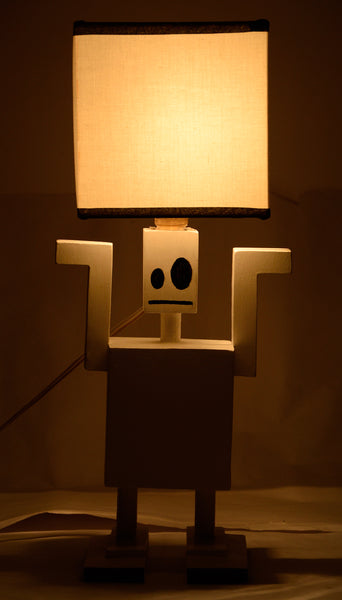 Robert the Robot Handmade Wooden Lamp 1 BHK Interiors