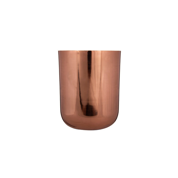 Curved Glossy Metal Table Top Pot / Planter in Rose Gold or Gold 1 BHK Interiors