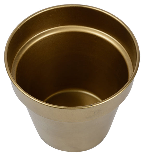 Diamond Shaped Metal Hanging Planter in Gold Finish 1 BHK Interiors