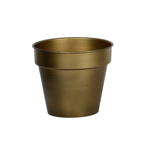 "Capsule" Oval Shaped Hanging Metal Planter in Gold Finish 1 BHK Interiors