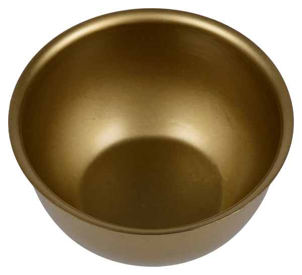 Round Metal Hanging Planter/Bird Feeder in Gold Finish (Small) 1 BHK Interiors