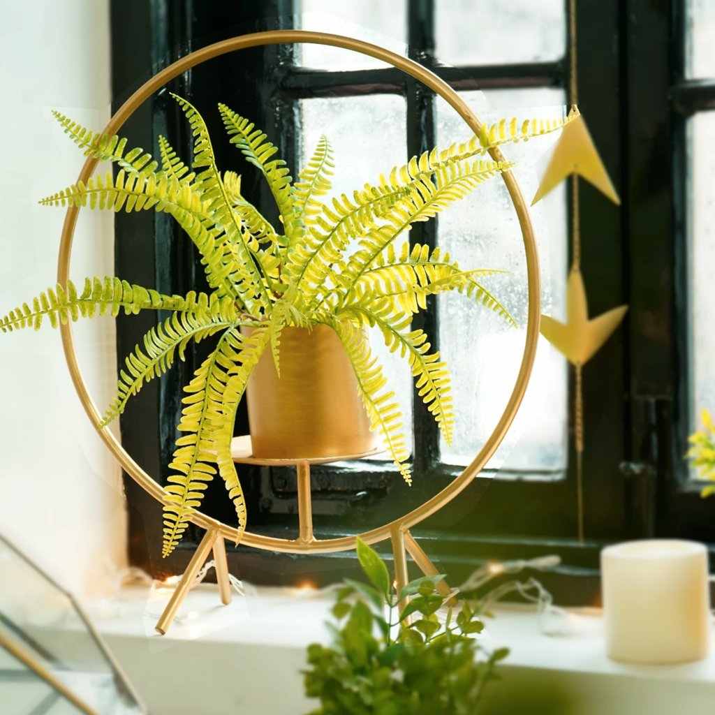table top hanging plant stand Sunshine in a Pot" Table Top Planter with Detachable Pot in Gold