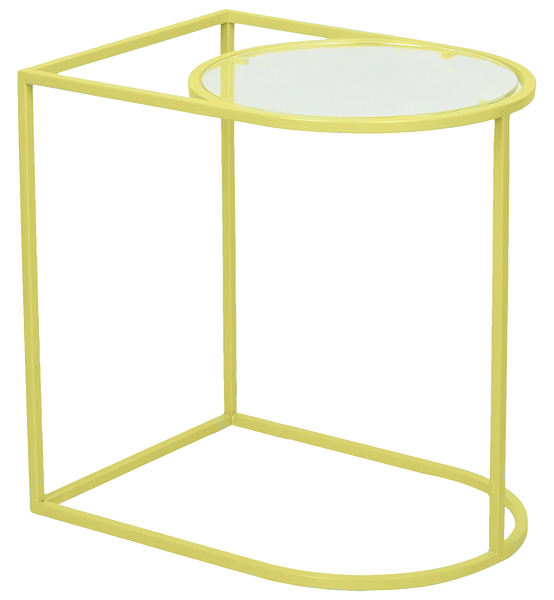 "Mind the Gap" Metal & Acrylic Side Table - Choose from 3 colours 1 BHK Interiors
