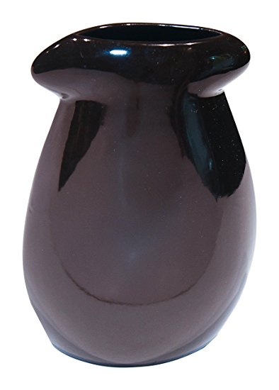 Ceramic Imported Vase in Midnight Black / Snow White 1 BHK Interiors