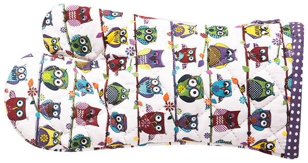 Owl Print Cotton Oven Glove 1 BHK Interiors