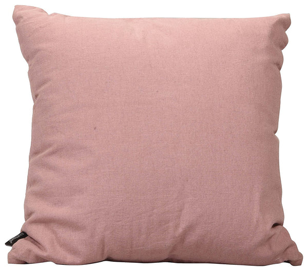 "100% Pure Olive Oil" Pink Cotton Cushion Cover in Pink 1 BHK Interiors