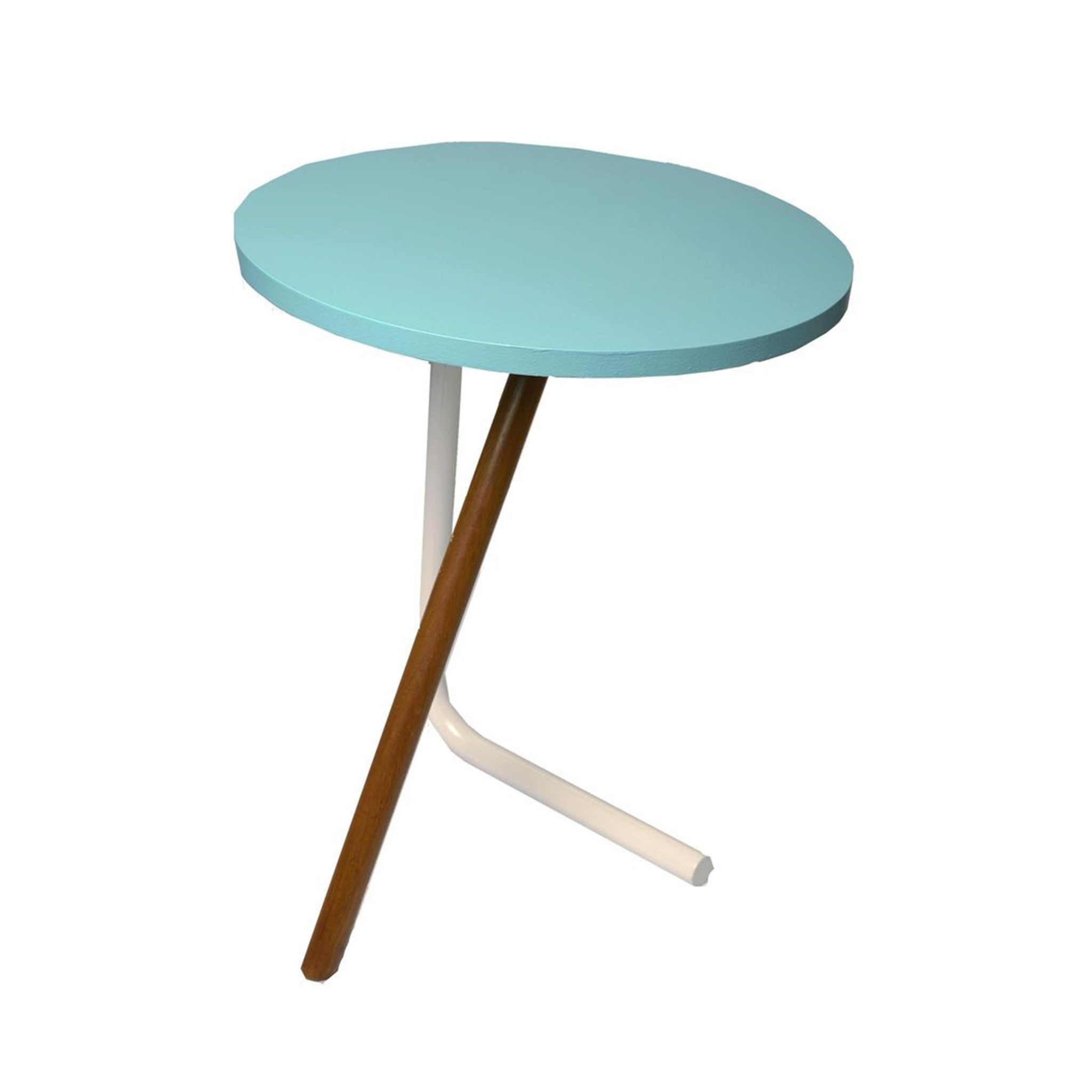 "Bend the Knee" Wood & Metal Side Table 1 BHK Interiors