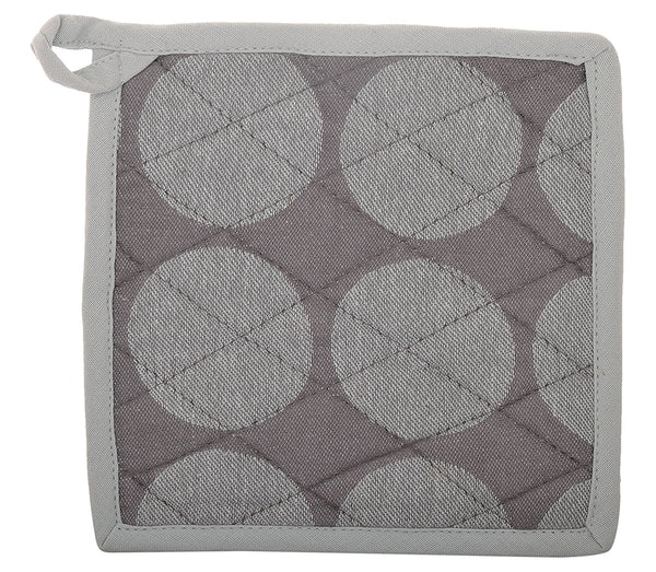 Cotton Polka Dot Hot Plate Holder in Grey 1 BHK Interiors