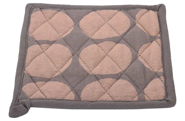 Cotton Polka Dot Hot Plate Holder in Peach 1 BHK Interiors