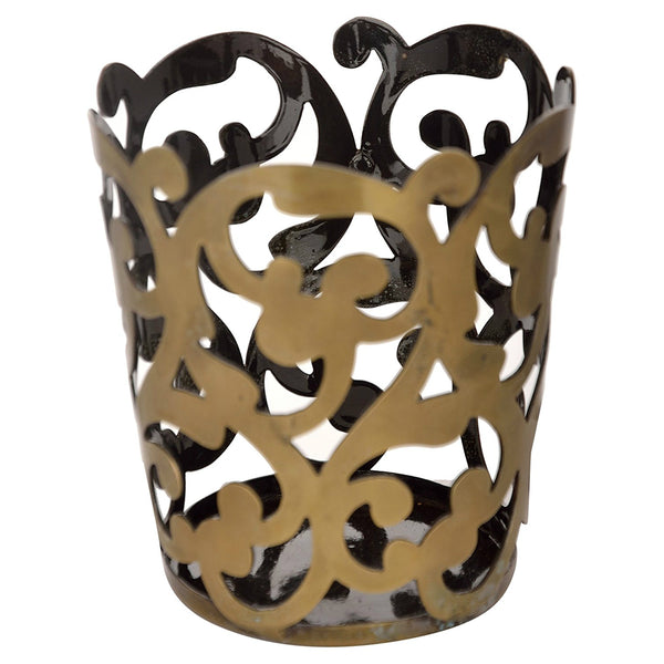 Metal Filigree Antique Look Tealight Candle Holder 1 BHK Interiors