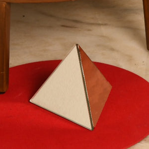 Pyramid Table Mirror Ornament in Gold or Rose Gold Finish 1 BHK Interiors