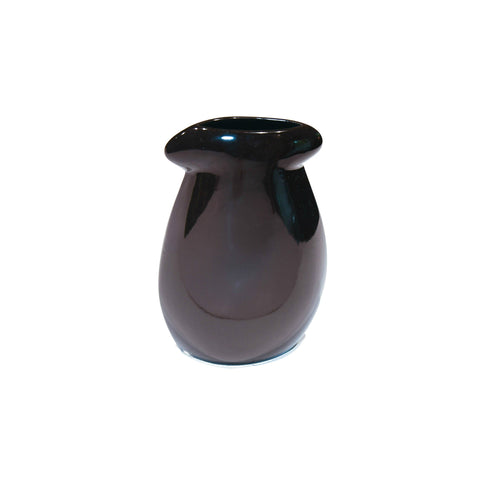 Ceramic Imported Vase in Midnight Black / Snow White 1 BHK Interiors