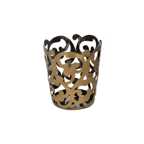 Metal Filigree Antique Look Tealight Candle Holder 1 BHK Interiors