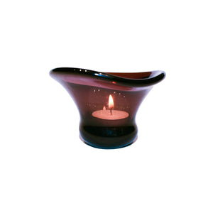 Purple Tealight Lamp in Glass 1 BHK Interiors