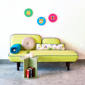 Ba-Na-Na Yellow Love Seat with Trim 1 BHK Interiors