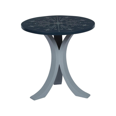 1 BHK x Studio Kohl "Nakshatra" Mini Table / Wall Hanging in Navy Blue & Silver 1 BHK Interiors