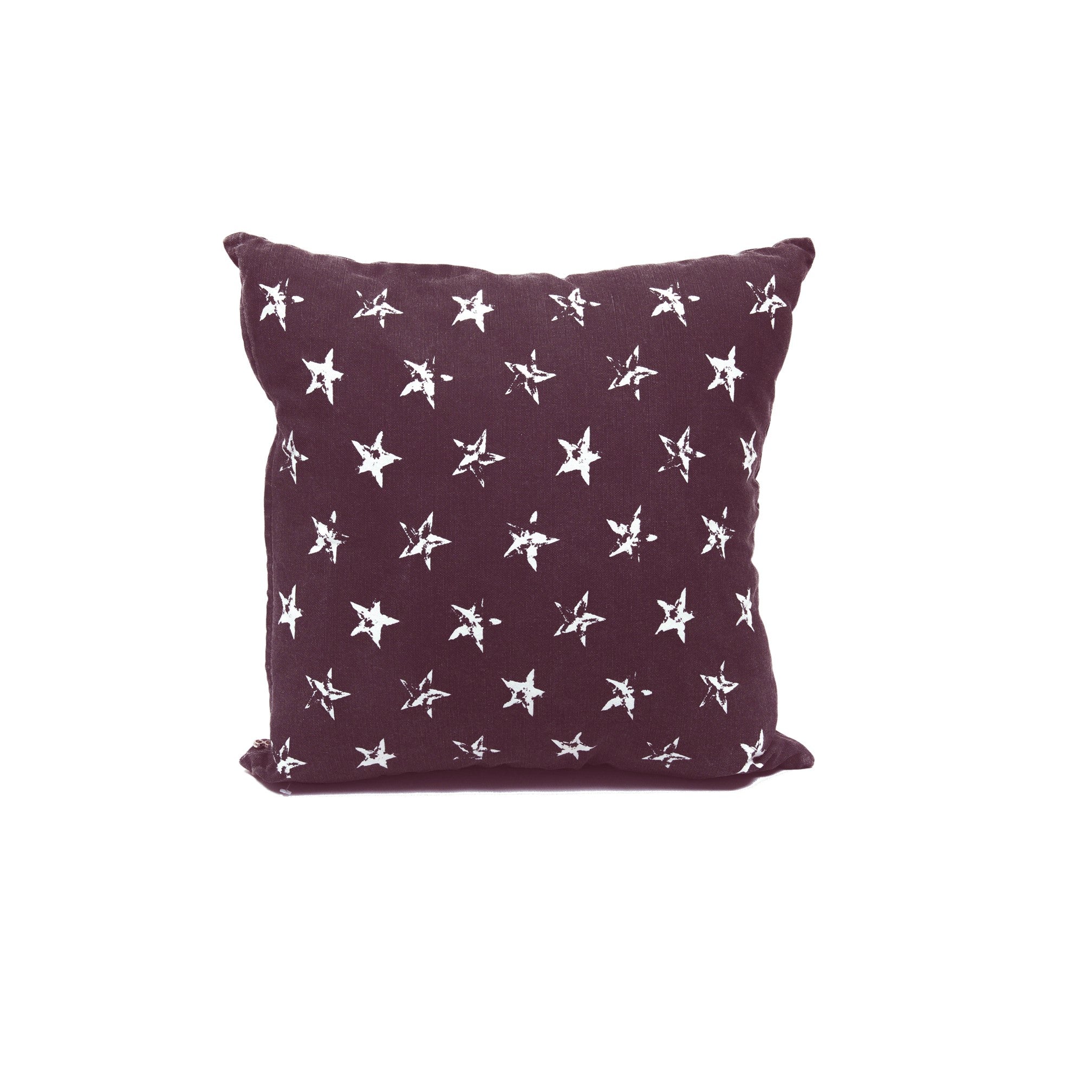 Distressed Star Print Cotton Cushion Cover in Black & White 1 BHK Interiors