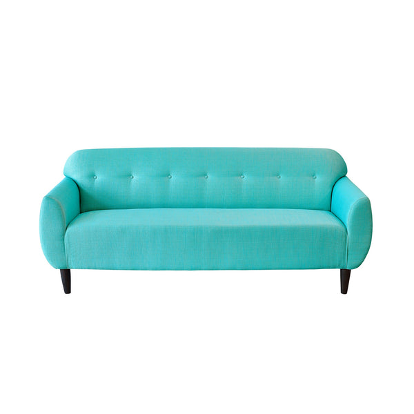 Bjorn Three Seater Sofa in Two Tone Shade with Teak Legs - 3 colour options 1 BHK Interiors