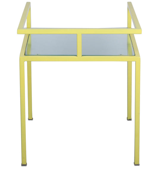 Metal & Acrylic Chair in Yellow 1 BHK Interiors