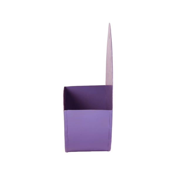 "Lunar" Hanging Metal Mounted Wall Planter / Letter Box in Violet 1 BHK Interiors