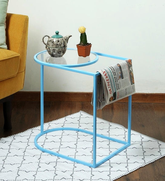 "Mind the Gap" Metal & Acrylic Side Table - Choose from 3 colours 1 BHK Interiors